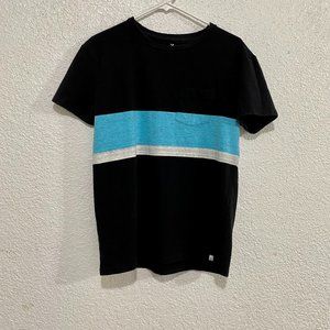 American Eagle Men's Medium Active Flex Black Pocket T-shirt with stripes